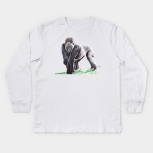 Silverback Gorilla Kids Long Sleeve T-Shirt